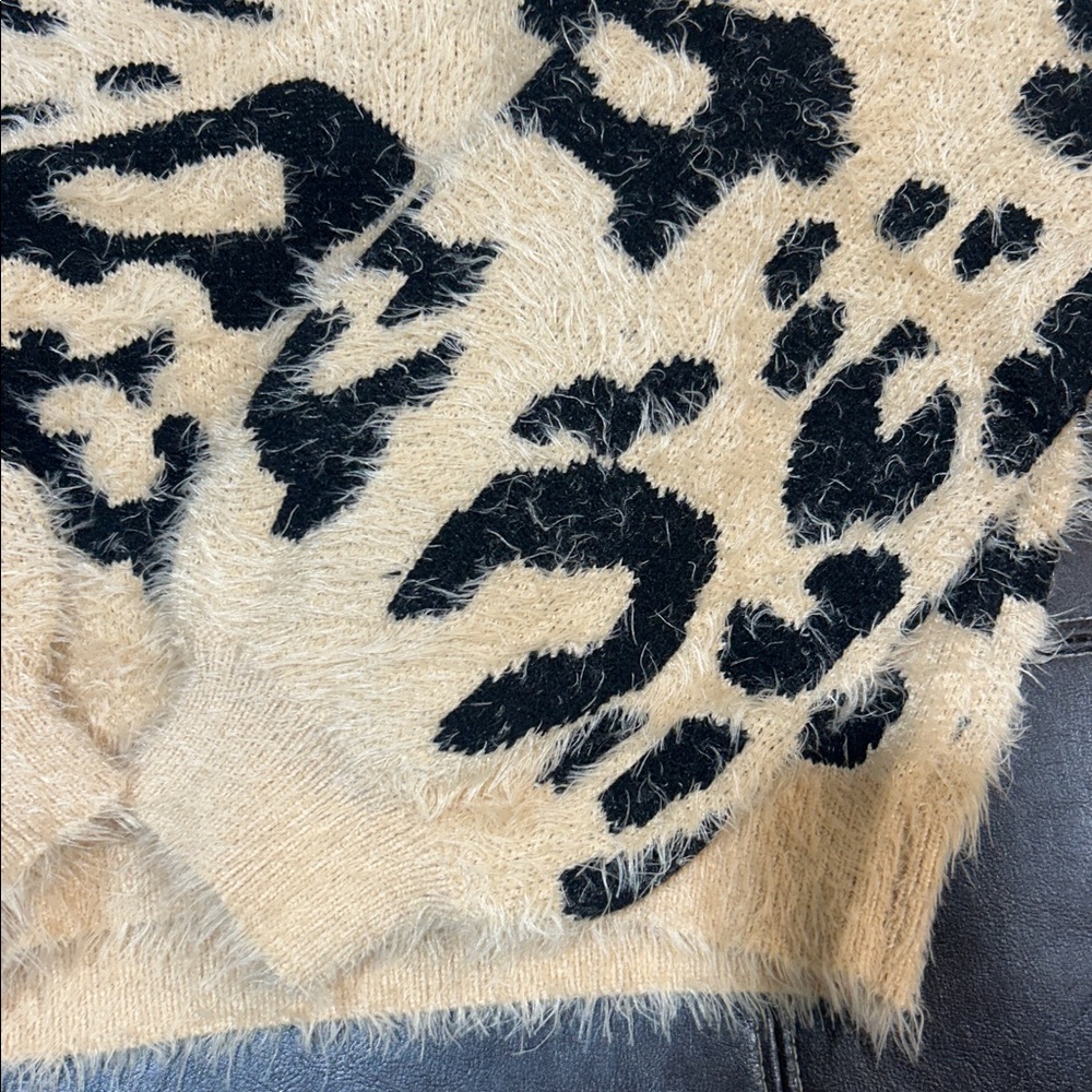Lulus Off-The-Shoulder Leopard Sweater - Picture 9 of 9